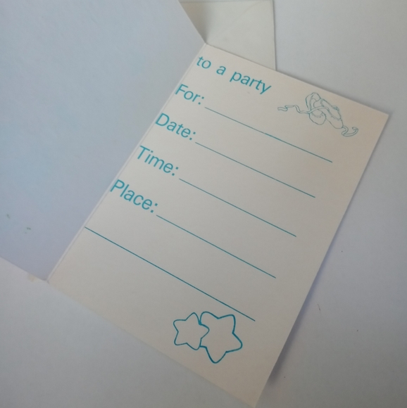 VINTAGE 80S KAWAII PARTY INVITATION CARD - Picture 3 of 3